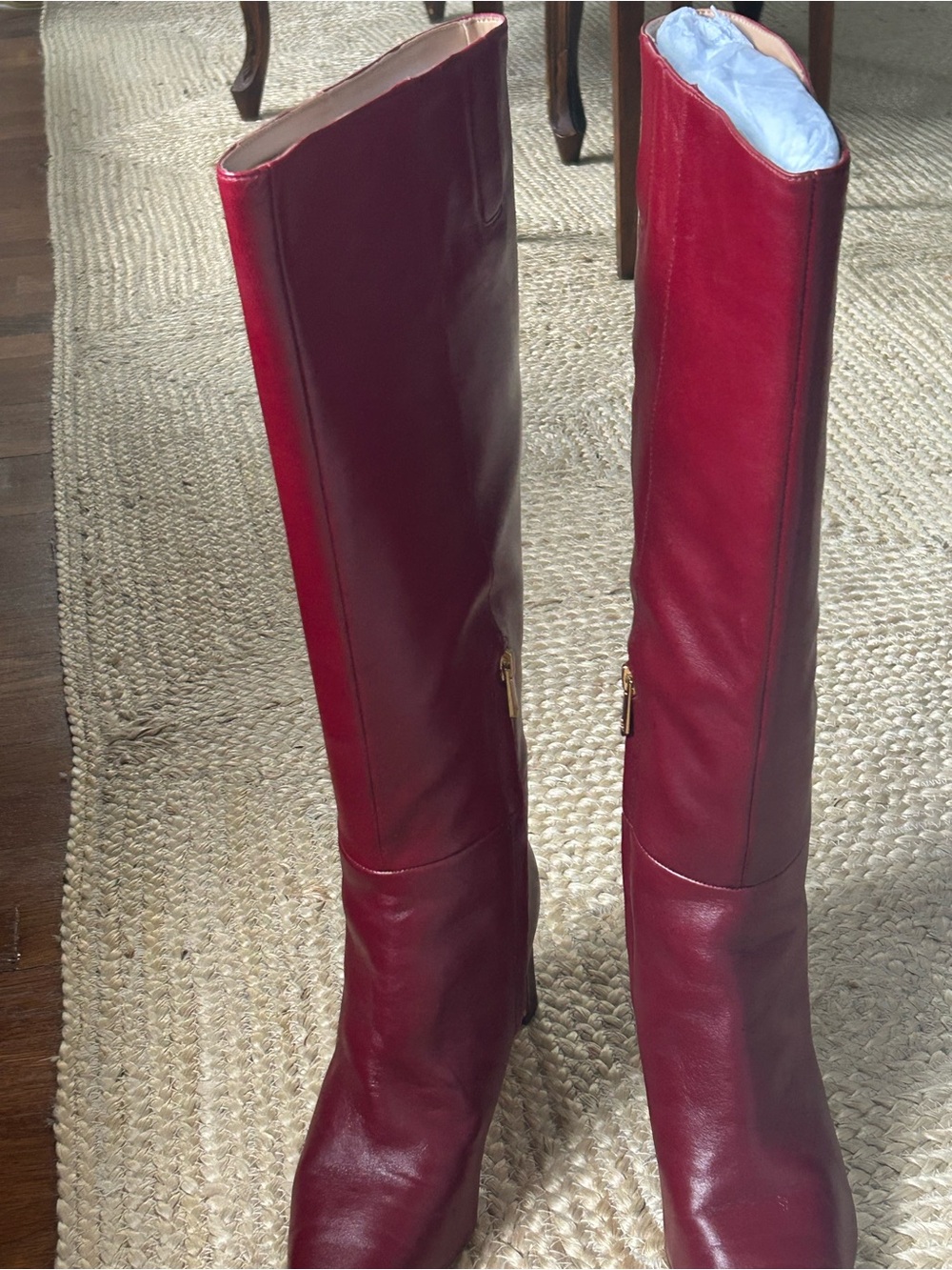 Sam Edelman Tall Leather Burgundy Boot - Picture 3 of 13
